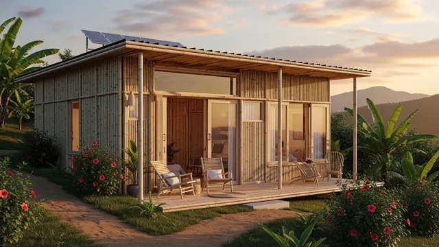 Gambar Rumah Minimalis Low Budget Cocok untuk Pensiun di Kampung/Gemini AI