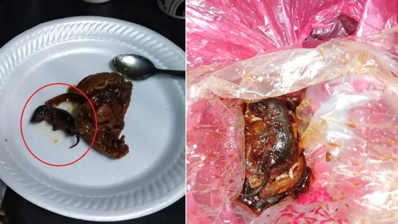 bangkai tikus di makanan (foto: Facebook Azmi Ali Mex)