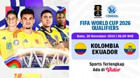 Jadwal dan Link Live Streaming WCQ 2026 Zona CONMEBOL Matchweek 12 di Vidio