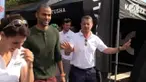 Tim Sepeda Katusha kedatangan pebasket Tony Parker di tengah jeda gelaran Tour de France 2018. Parker tidak hanya berkunjung, tapi ikut berlatih bersama tim Katusha.