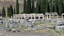 Reruntuhan kota kuno Hierapolis di Denizli, Turki, 6 Agustus 2020. Reruntuhan Hierapolis telah terdaftar sebagai Situs Warisan Dunia UNESCO. (Xinhua/Mustafa Kaya)