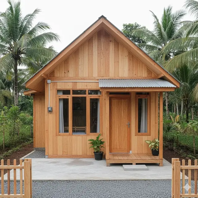 Rumah Kayu Bergaya Cottage