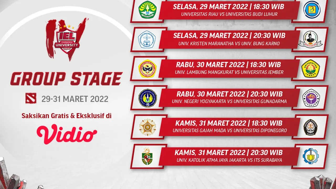 Yuk, Saksikan Live Streaming IEL Season 4 DOTA 2 di Vidio, 29-31 Maret 2022