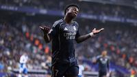 Foto: Momen Brace Vinicius Jr Gagalkan Perayaan Juara Lebih Cepat Barcelona di Liga Spanyol