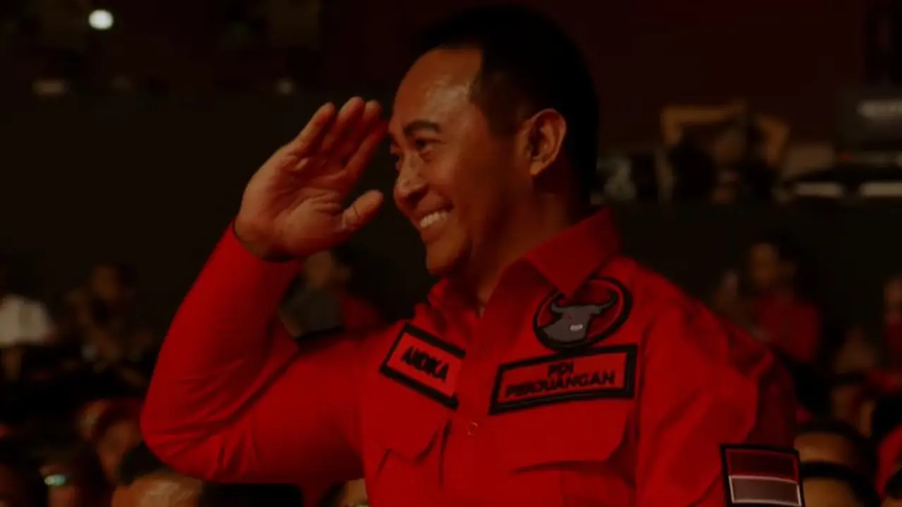 Mantan Panglima TNI (Purn) Andika Perkasa menghadiri Rakernas V PDIP, di Beach City International Stadium, Ancol, Jakarta Utara, Jumat (24/5/2024).