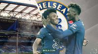 Dua penyerang Chelsea: Willian dan Tammy Abraham. (Bola.com/Dody Iryawan)