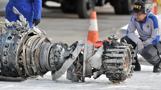 Penampakan Mesin Turbin Pesawat Lion Air JT 610