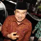 Ekspresi Wapres Jusuf Kalla saat hadiri buka bersama di Gedung KPK , Jakarta, Kamis (9/7/2015). Presiden, Wapres dan sejumlah pejabat negara menghadiri acara buka puasa bersama yang digelar KPK. (Liputan6.com/Helmi Afandi)