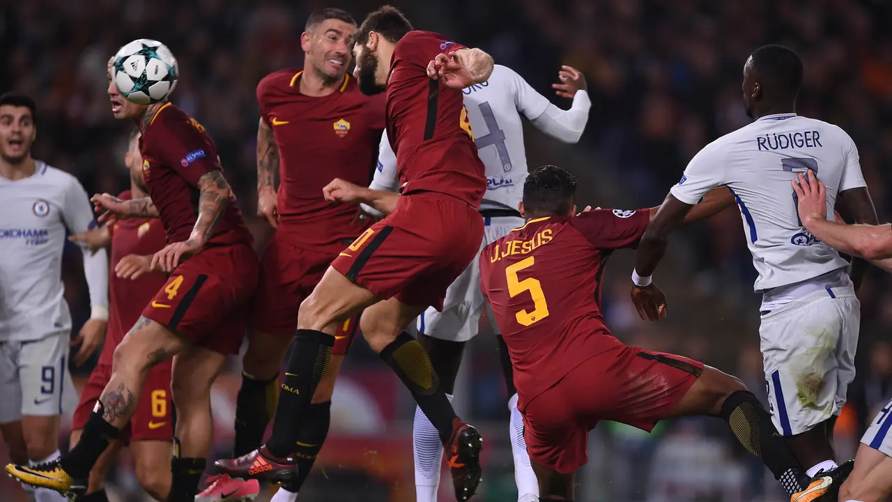 FOTO: AS Roma Pesta Gol ke Gawang Chelsea