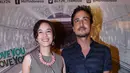 Adegan ciuman yang dilakukan Chelsea Islan dan Hamish Daud berdasarkan tuntutan skenario film 'Love You Love You Not'. (Galih W. Satria/Bintang.com)