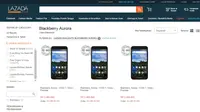 Ponsel diduga sebagai BlackBerry buatan Indonesia sudah dijual di Lazada Indonesia seharga Rp 3,4 jutaan. (Sumber: Lazada Indonesia)