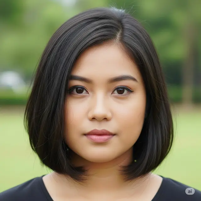 Inspirasi Rambut Pendek Anti Ribet untuk Wajah Bulat. Foto: Gemini