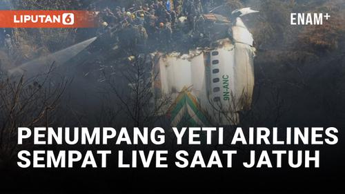 VIDEO: Penumpang Yeti Airline Sempat Live Facebook saat Jatuh