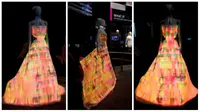 Gaun cantik yang ditempeli ribuan lampu LED. (Oddity Central)