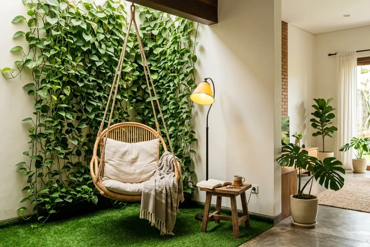 Rumah 1 Lantai dengan Taman Dalam Rumah