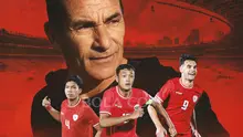 Timnas Indonesia U-23 - Jens Raven, Dony Tri Pamungkas, Kdek Arel Priyatna, background Gerald Vanenburg (Bola.com/Adreanus Titus)