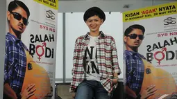 Gadis tomboi yang memiliki nama asli Fauziah Dwi Handayani Alatas mengaku baru saja selesai bermain di film "Salah Bodi". Foto diambil pada Rabu (19/11/2014) (Liputan6.com/Herman Zakharia) 