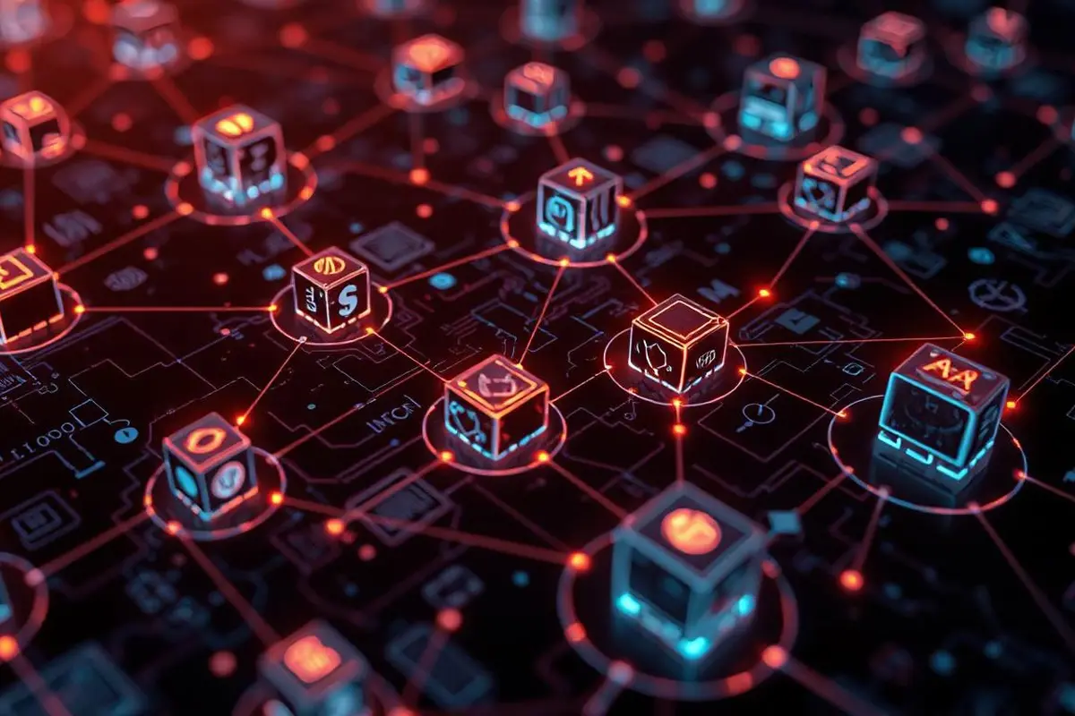 Ilustrasi Blockchain. (Foto by AI)