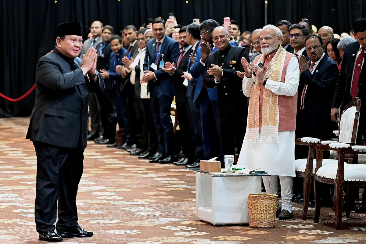 Presiden Prabowo Subianto saat menghadiri acara Indian Community Reception yang digelar di Jakarta International Convention Center (JICC), Selasa (7/7/2026). (Foto: Biro Pers Sekretariat Presiden)