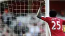 Arsenal's Emmanuel Adebayor during the game against Manchester City during the Premiership match at Emirates Stadium in London on April 4, 2009. AFP PHOTO/Adrian Dennis