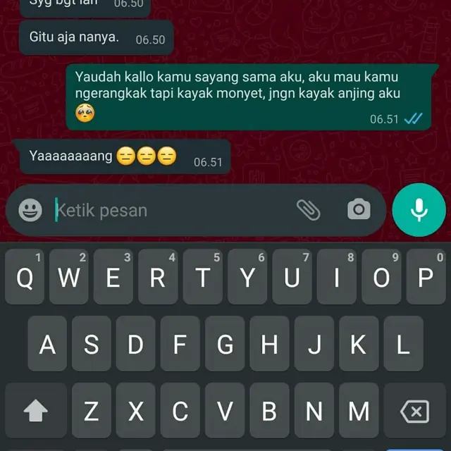 5 Chat Pacar Banyak Maunya Ini Bikin Kesal, Ada yang Minta Jadi Badut T-Rex