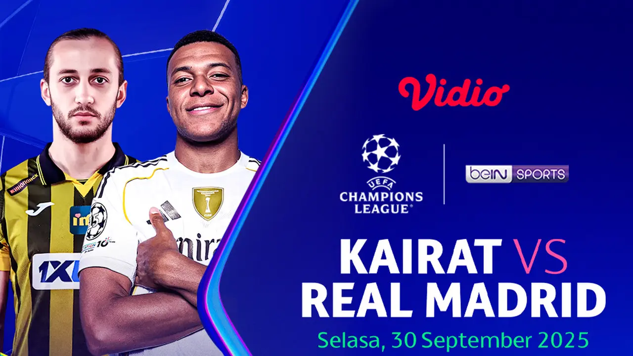 Live streaming UCL Kairat vs Real Madrid eksklusif di Vidio. (dok. vidio.com)