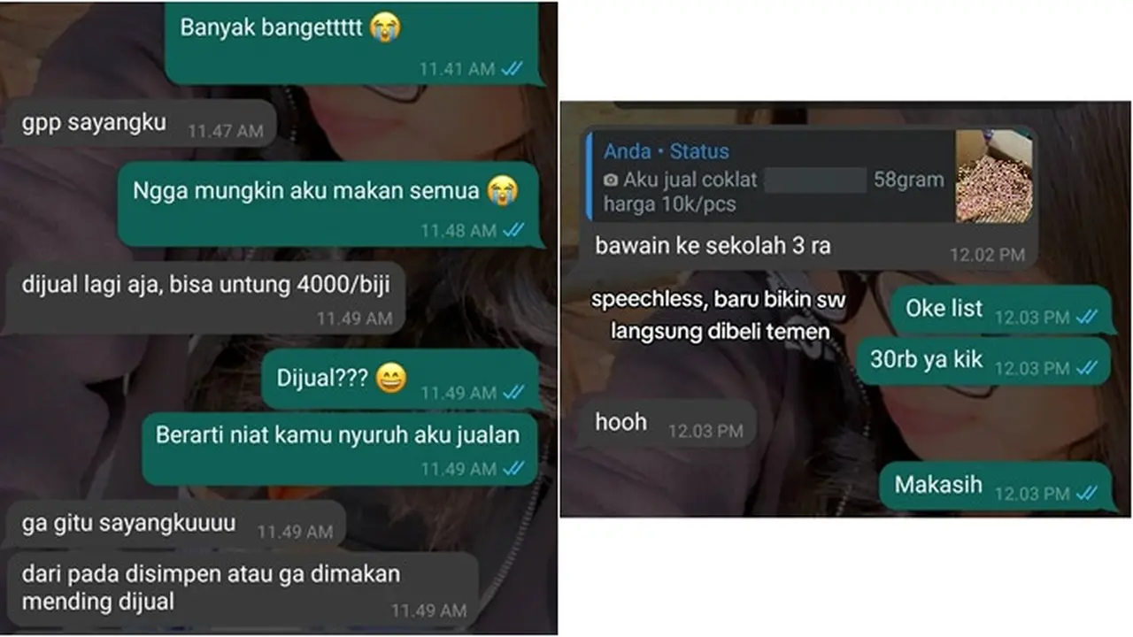 Momen Lucu Cewek Diberi Cokelat Satu Dus dari Pacar, Iseng Dijual Malah Laris
