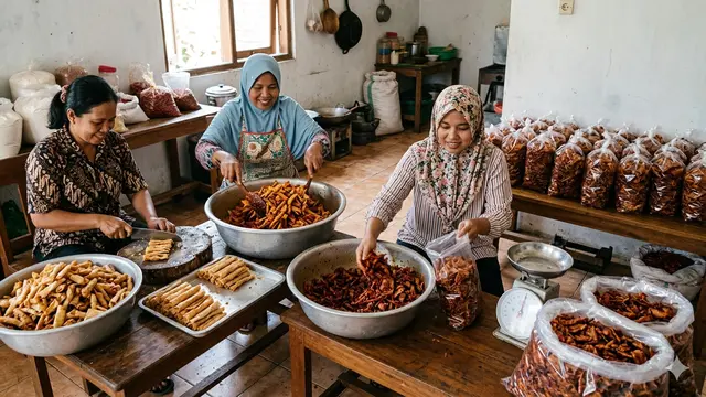 Ide Usaha Keripik Kiloan untuk Anggota Kelompok Wanita Tani (Foto: Gemini AI)