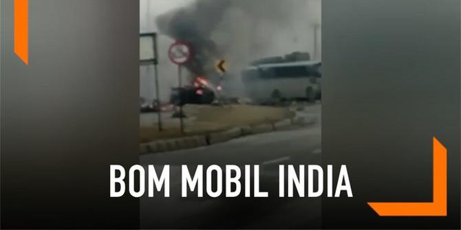VIDEO: Bom Mobil Tewaskan 18 Polisi di India