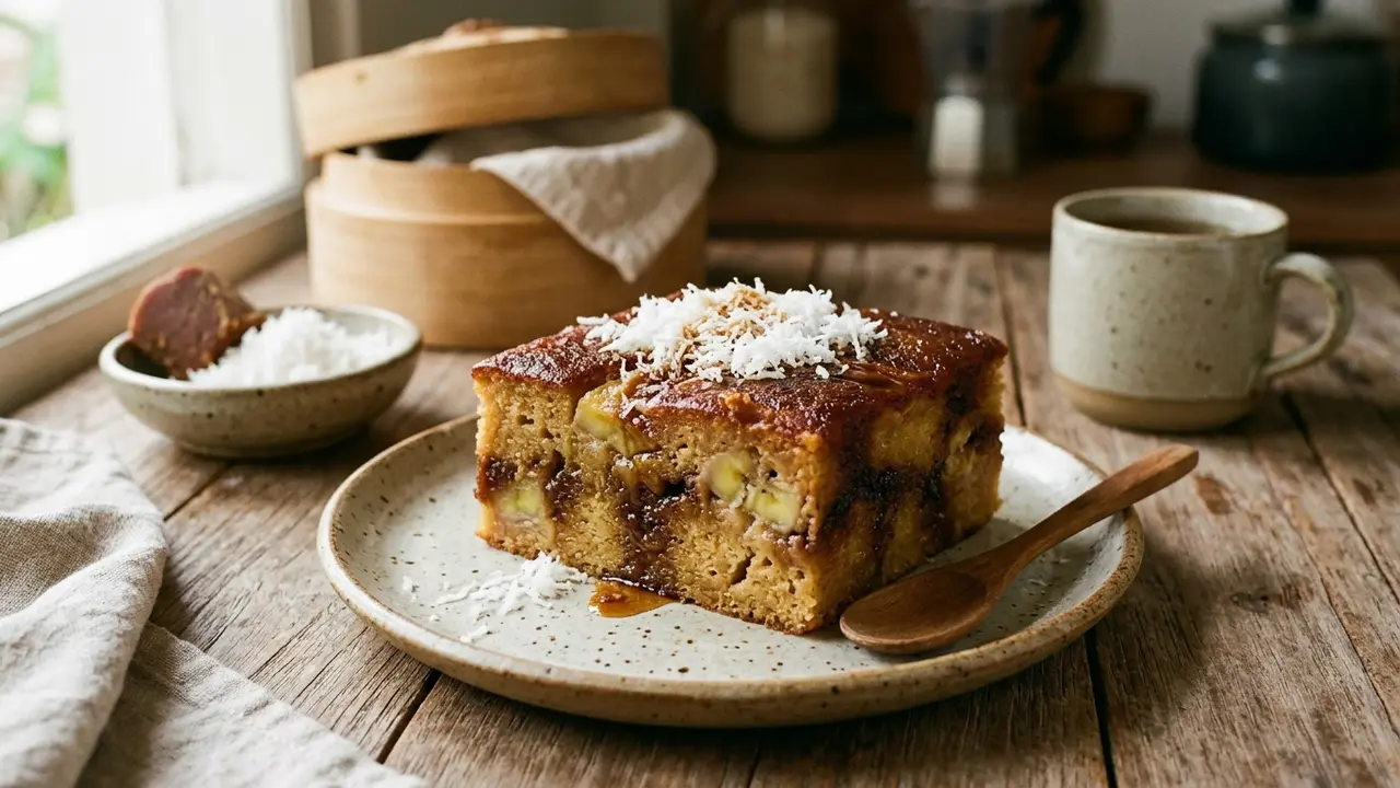 Kue Singkong Pisang Kukus dengan Gula Aren (AI Generated)