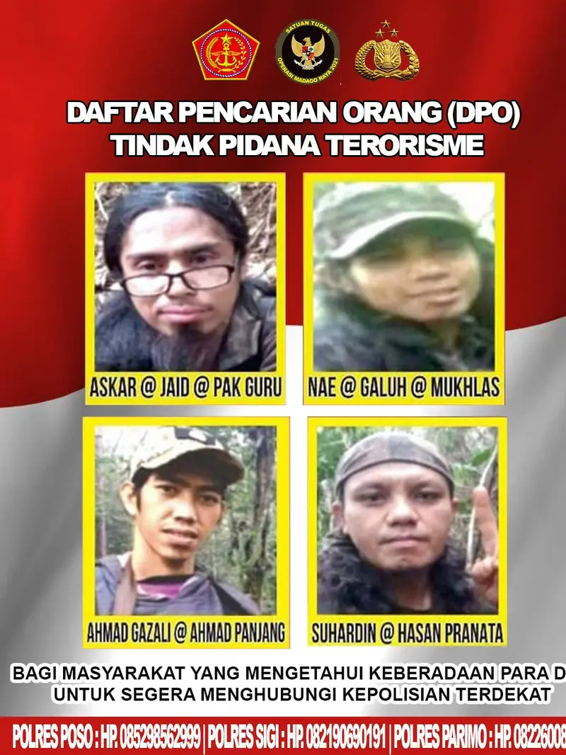 DPO Terduga teroris Poso