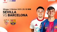 Link Live Streaming LaLiga 2025/26 Sevilla vs Barcelona, Eksklusif di Vidio