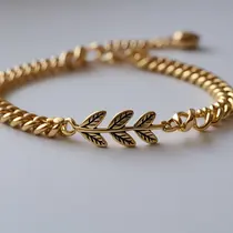 Gelang Serut Motif Daun Zaitun/AI