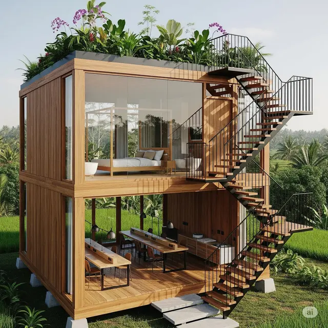 Desain Kotak Minimalis 2 Lantai