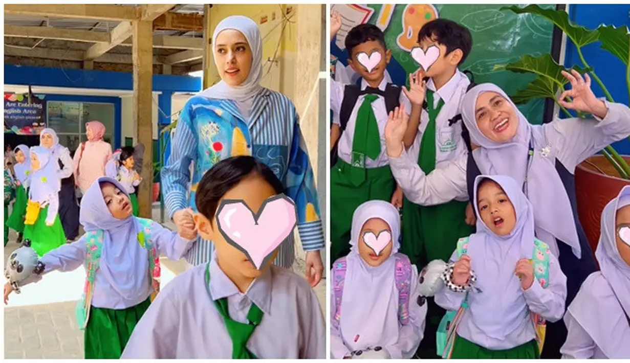 Tahun 2024 King Faaz berusia 12 tahun, sementara Eijaz menginjak usia 6 tahun. Baru pertama masuk sekolah, Queen Eijaz ditemani oleh sang bunda sampai pulang sekolah. Mendapatkan banyak hal baru, Eijaz menceritakan hari pertama sekolahanya kepada sang bunda. Teman-teman dan guru yang seru tentunya membuat gadis kecil ini jadi semangat sekolah. (Liputan6.com/IG/@fairuzarafiq)