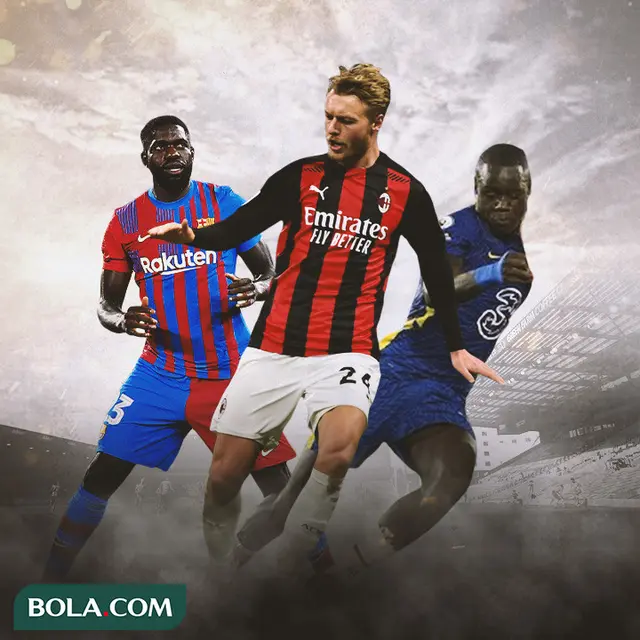 Ilustrasi - Samuel Umtiti, Simon Kjaer, Malang Sarr