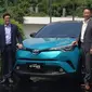 Tooyota C-HR Hybrid resmi dijual di Indonesia bertepatan dengan Hari Bumi. (Arief A/Liputan6.com)