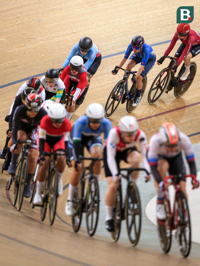 Foto: Perjuangan Tak Kenal Lelah Para Pebalap Sepeda Indonesia di Ajang UCI Track Nations Cup 2023, Duet Bernard-Terry Finish 15 Besar