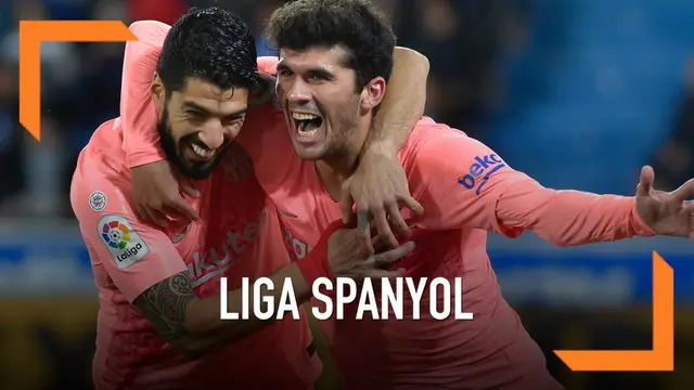 Kemenangan 2-0 yang diraih Barcelona saat melawan Alaves memperbesar peluang Barca jadi Juara Liga Spanyol musim ini. Dua gol dicetak Carles Arena dan Luis Suarez.