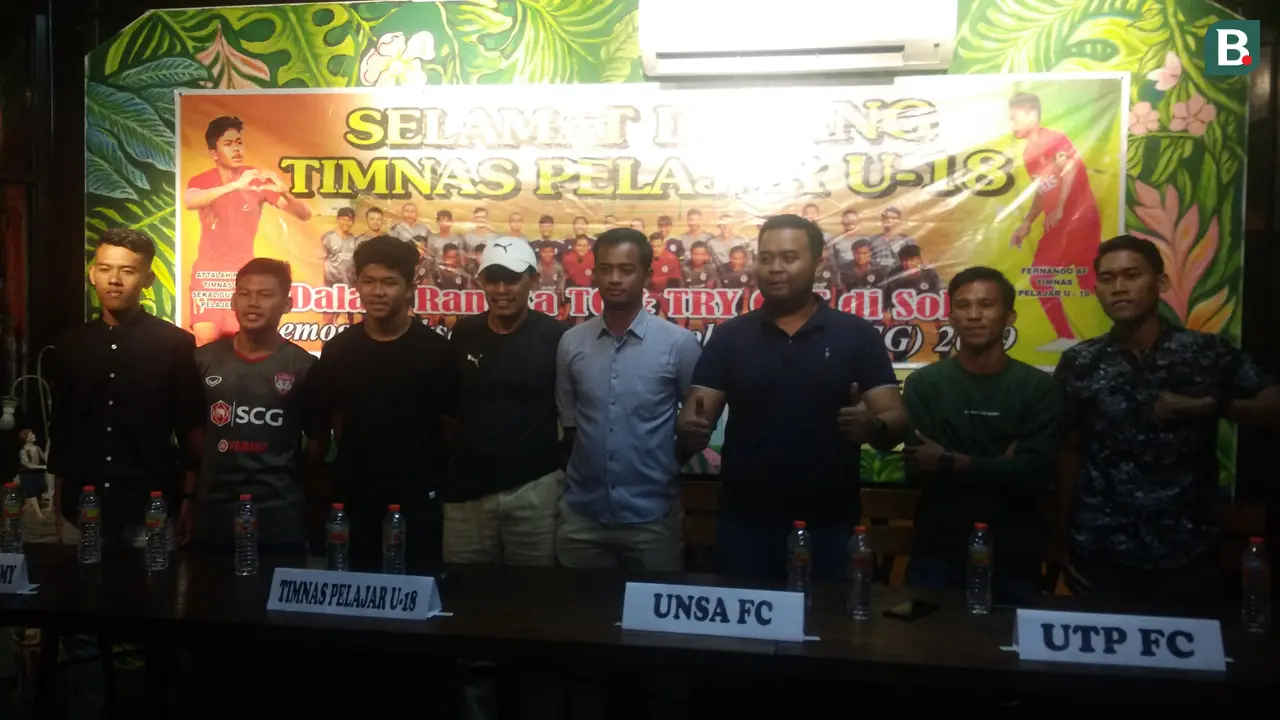 Perwakilan Tim Pelajar U-18 yang beruji coba di Solo