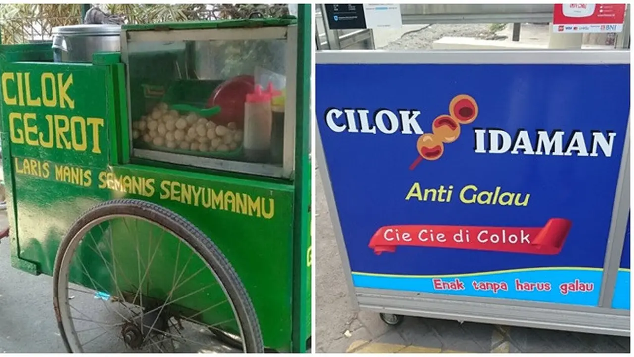 6 Tulisan Nyeleneh di Gerobak Cilok Ini Bikin Pembeli Jadi Salah Fokus