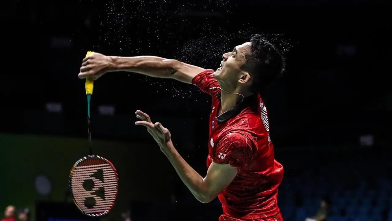 Momen Saat Jonatan Christie Sedang Bertanding Bela Indonesia