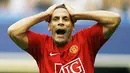 Manchester United's English Defender Rio Ferdinand reacts during a Premier League match against Chelsea at Stamford Bridge in London, on September 21, 2008. AFP PHOTO / GLYN KIRK