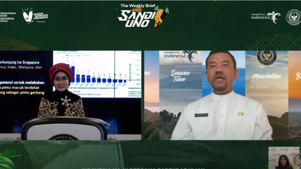 Adyatama Kepariwisataan dan Ekonomi Kreatif Ahli Utama Kemenparekraf Nia Niscaya dalam Weekly Press Briefing, Senin, 5 Agustusi 2024.