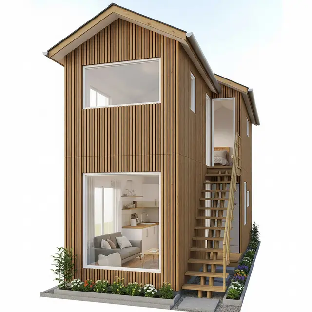 Rumah 2 Lantai Vertikal