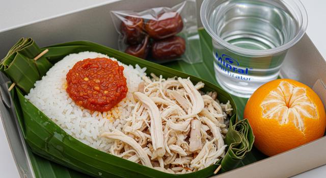 5. Nasi Timbel Ayam Suwir dan Sambal