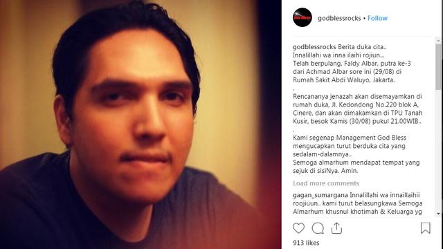 Profil Faldy Albar Anak Achmad Albar Yang Meninggal Dunia Showbiz Liputan6 Com