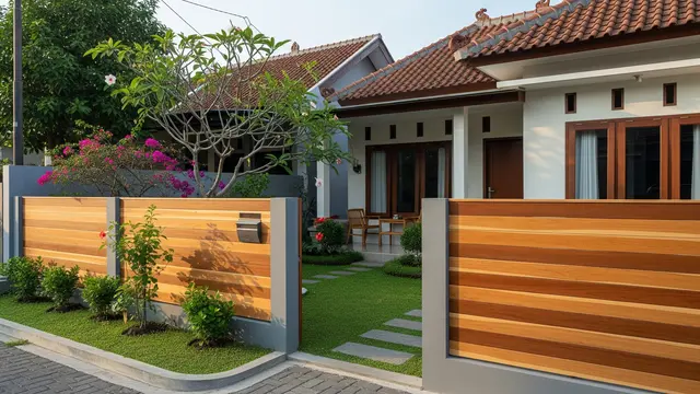 Model Pagar Kayu yang Bikin Rumah Kecil Terlihat Elegan dan Modern/Ilustrasi AI