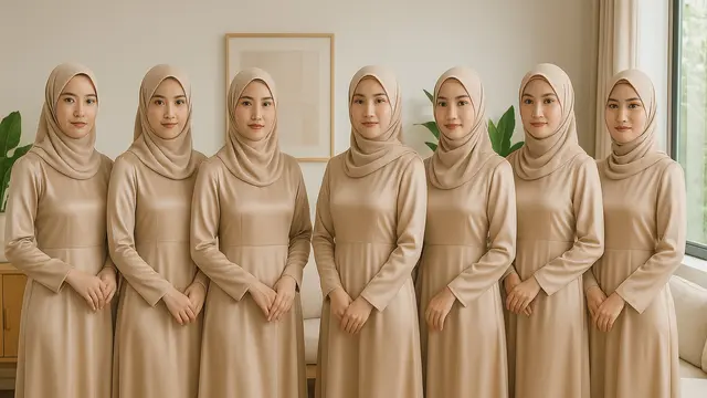 7 Model Baju Bridesmaid Satin Polos, Tampilan Modis dan Kekinian (sumber: AI)