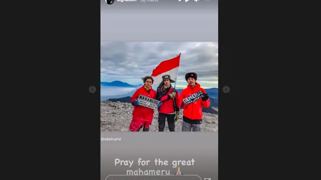 El Rumi dan Al Ghazali Kirim Doa untuk Warga Sekitar Gunung Semeru. (instagram.com/alghazali7)